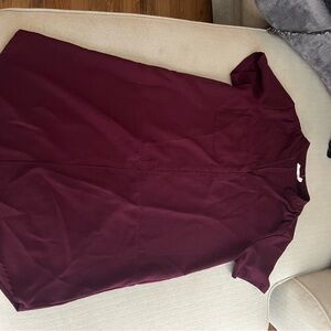 Lush Deep Red Short Sleeve Dress